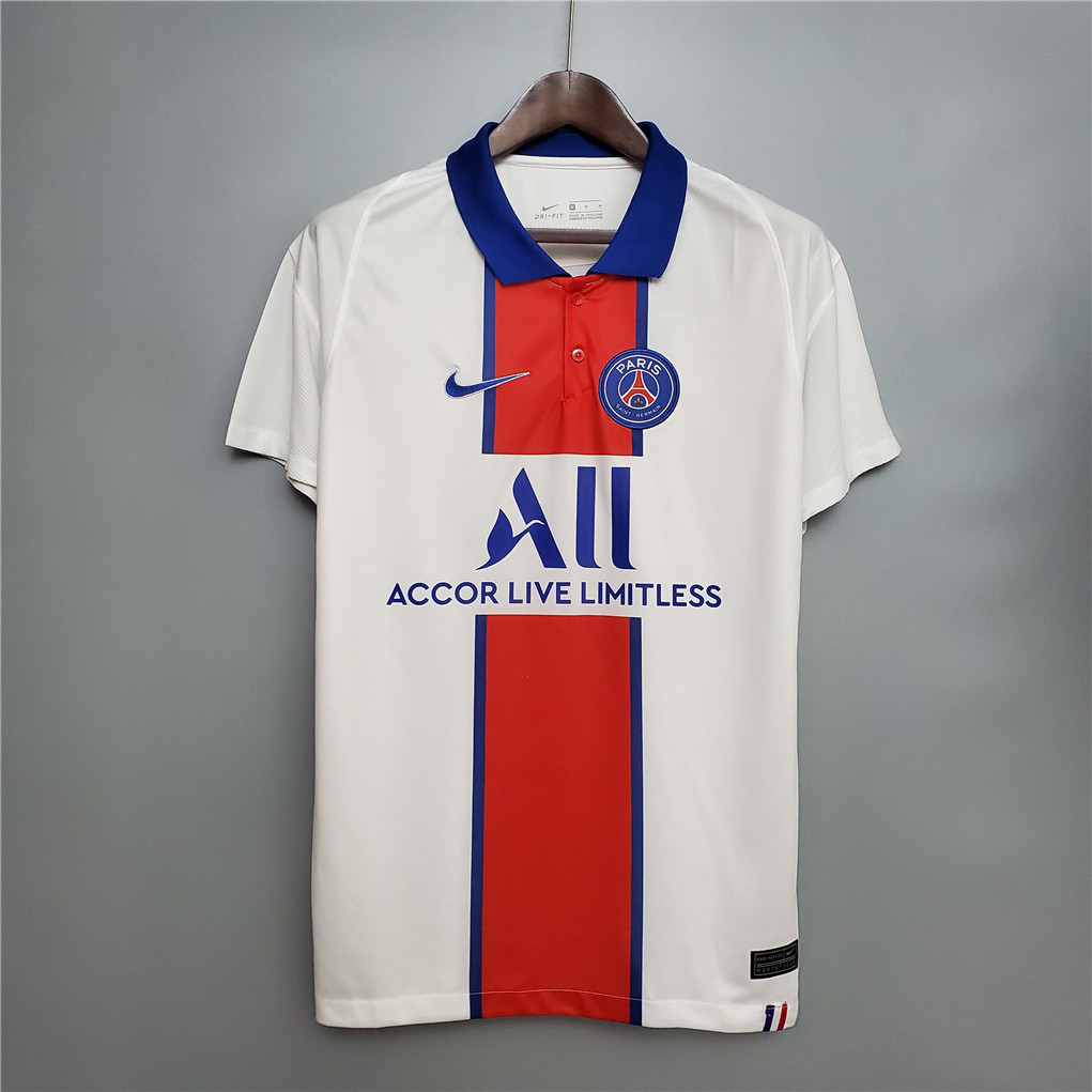 AAA Quality Paris St Germain 20/21 Away White Soccer Jersey